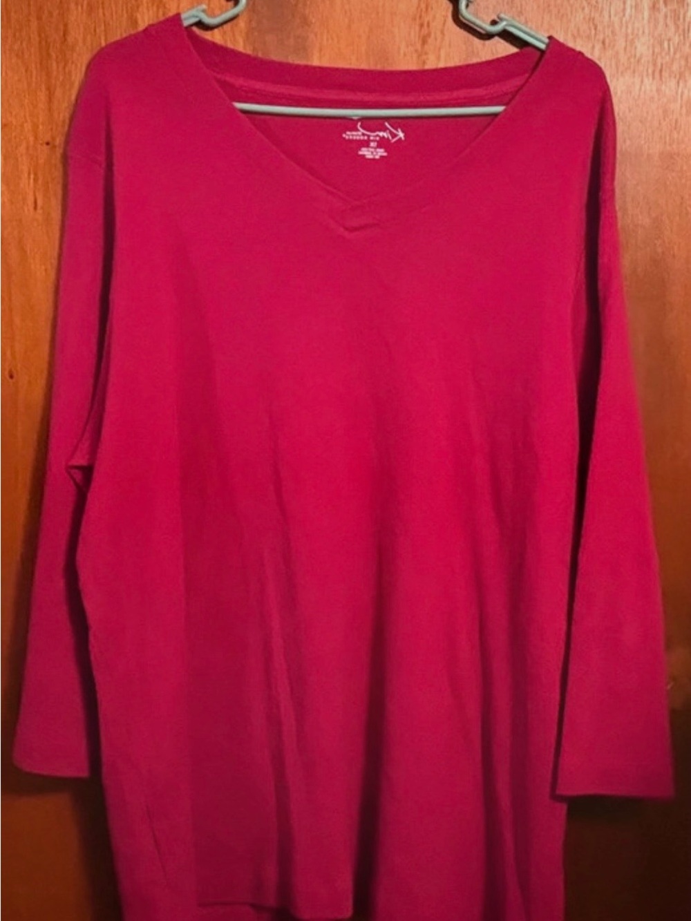 Kim Rogers Woman V-Neck 3/4 Sleeve Top